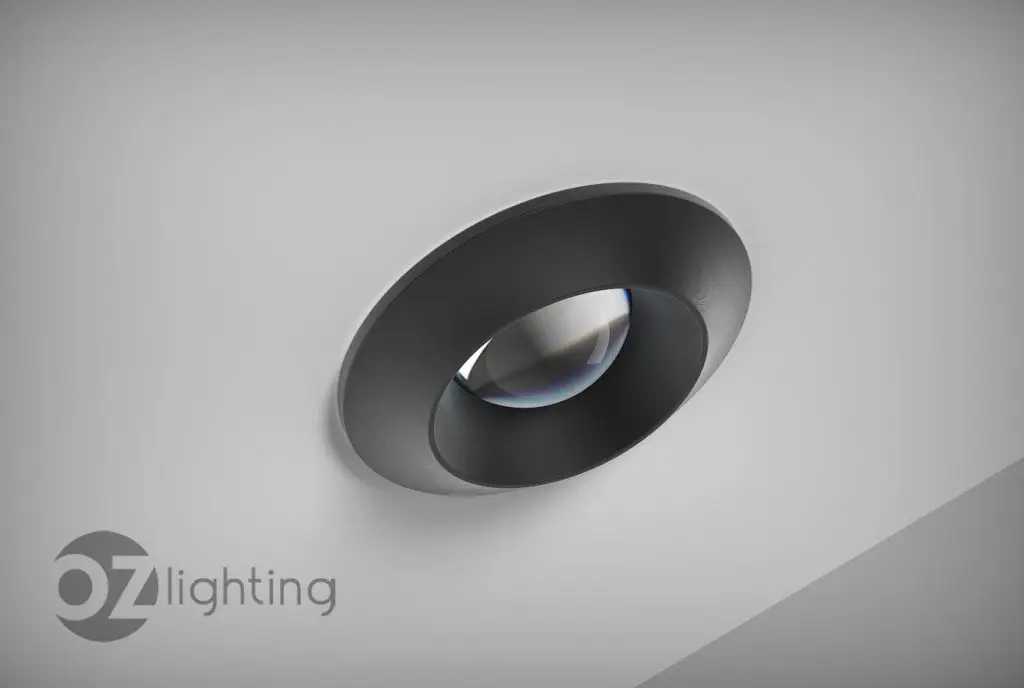 Bespoke recessed LED spotlight "Ana" by OZ Lighting, precision-engineered in Austria for seamless architectural integration and directional accent lighting.