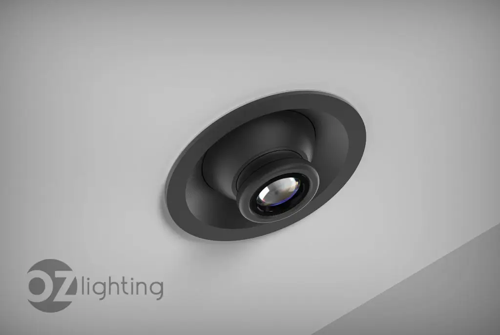 Premium recessed adjustable LED museum spotlight "Arcadia Zoom" by OZ Lighting, featuring absolute glare control to reveal the true depth and texture of delicate heritage artwork without compromise.