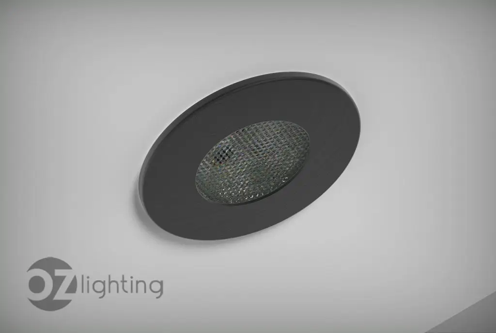 High-performance recessed LED downlight "Pepi" by OZ Lighting, engineered with advanced glare control and a minimalist flush ceiling finish.